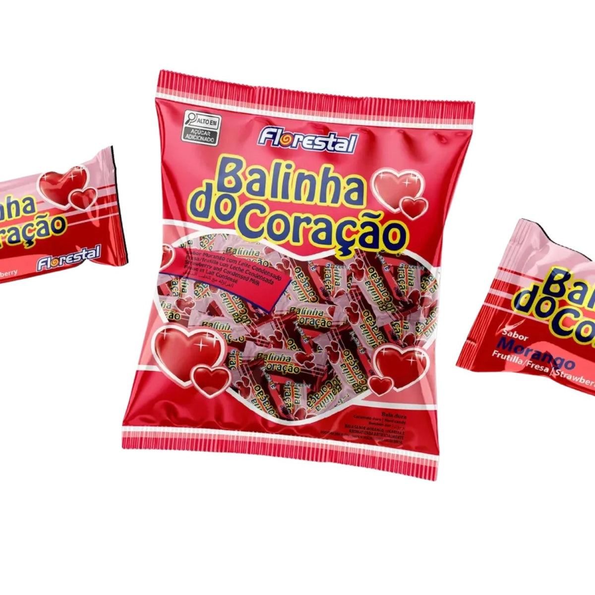 Balinha Do Corac Morango 48 Unidades De 48G