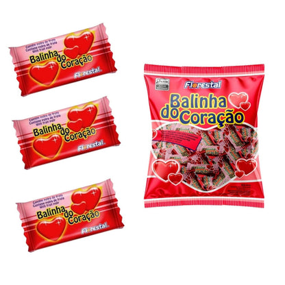 Balinha Do Corac Morango 48 Unidades De 48G