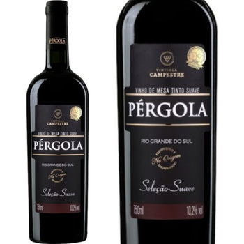 Kit 3 Vinho Tinto Suave Selecao Pergola Garrafa 750ml