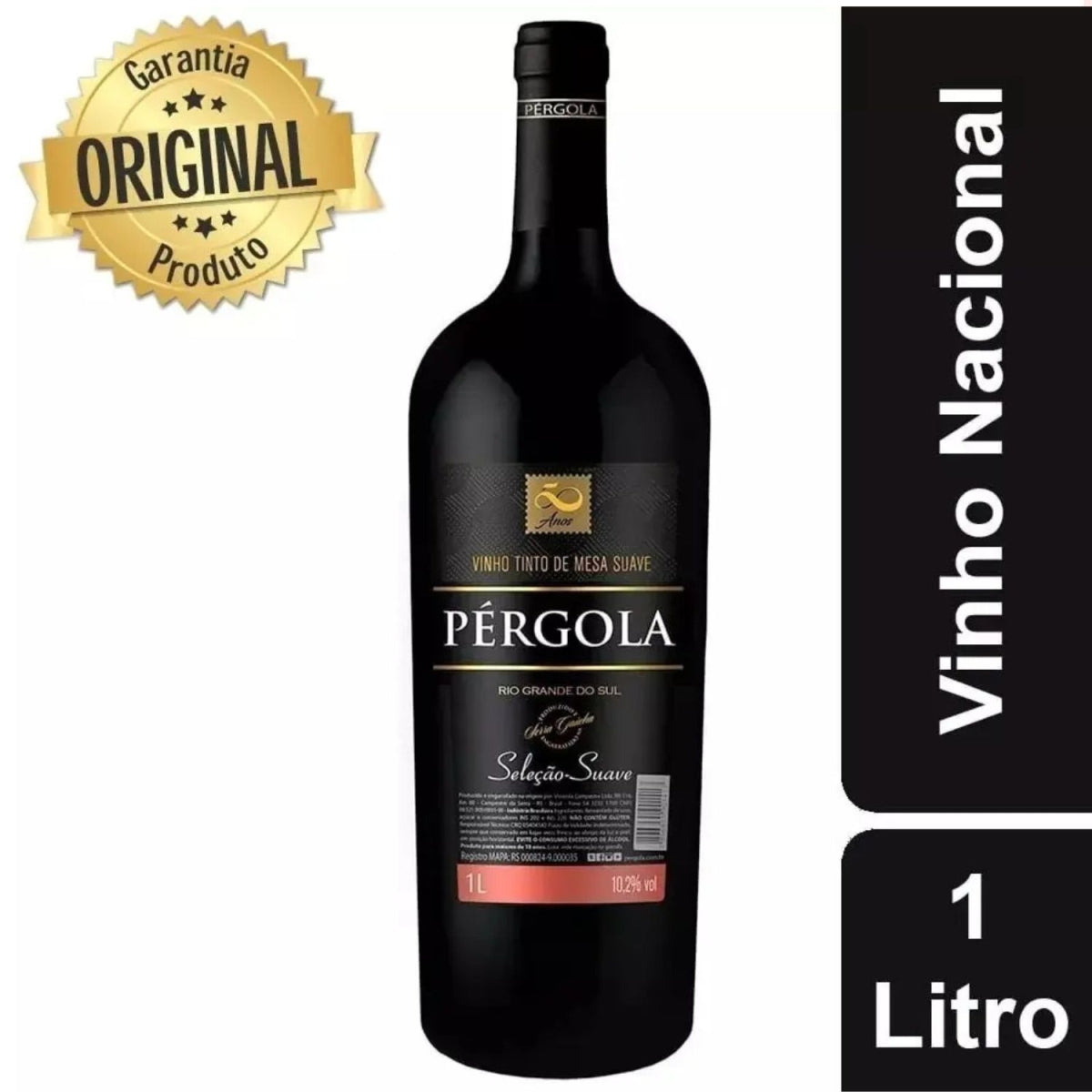 Vinho Tinto Suave Selecao Pergola 1lt