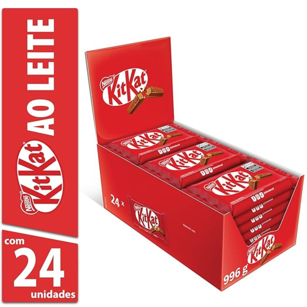 Chocolate Kit Kat Fingers Ao Leite Nestle 41,5g Com 24und