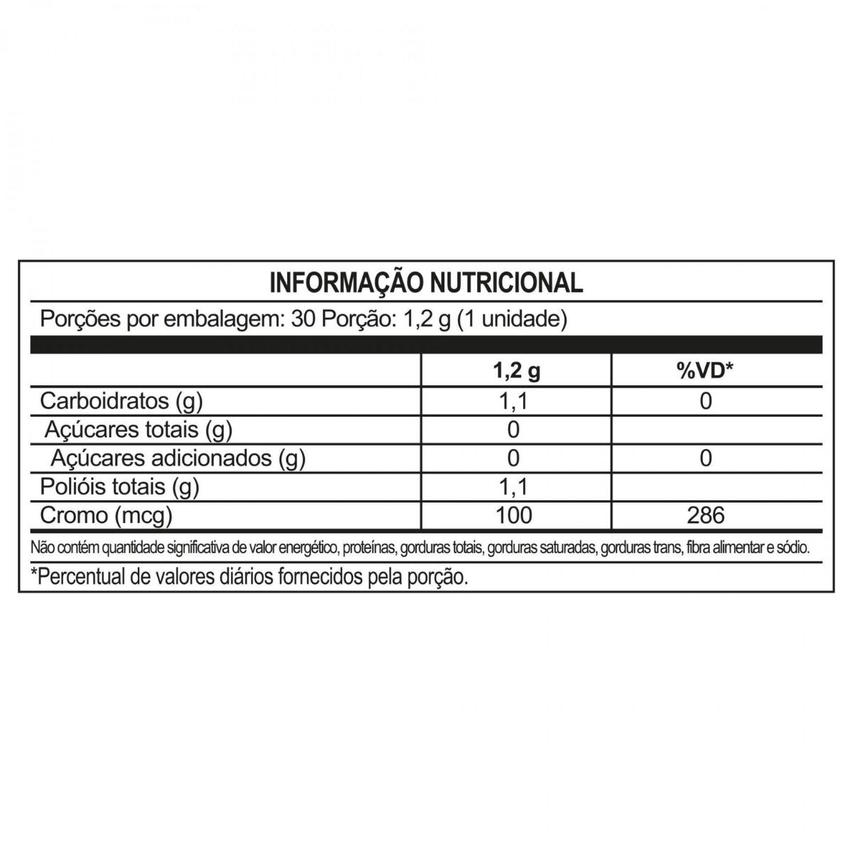 Suplemento Picolinato de Cromo Flofarma Menta 36g Pack C/6Un