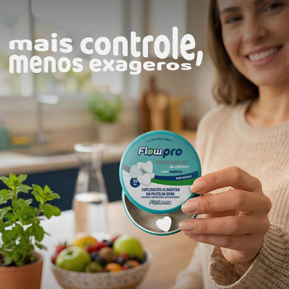 Suplemento Picolinato de Cromo Flofarma Menta 36g Pack C/6Un