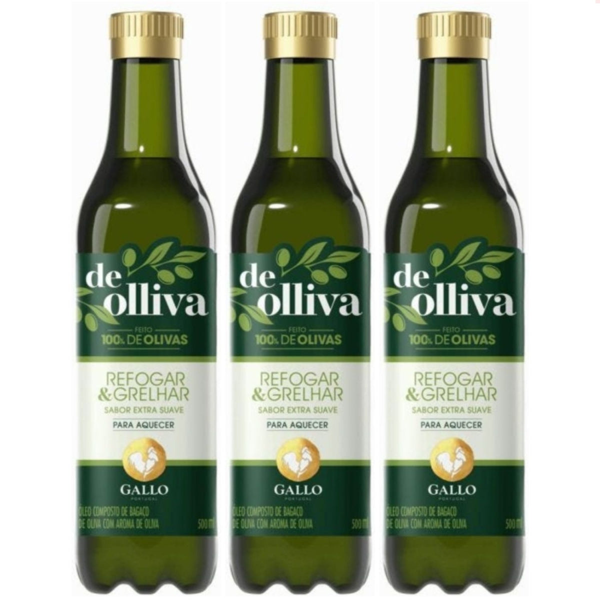 Kit 3 Oleo Composto Gallo Tipo Unico Refogar e Grelhar 500ml