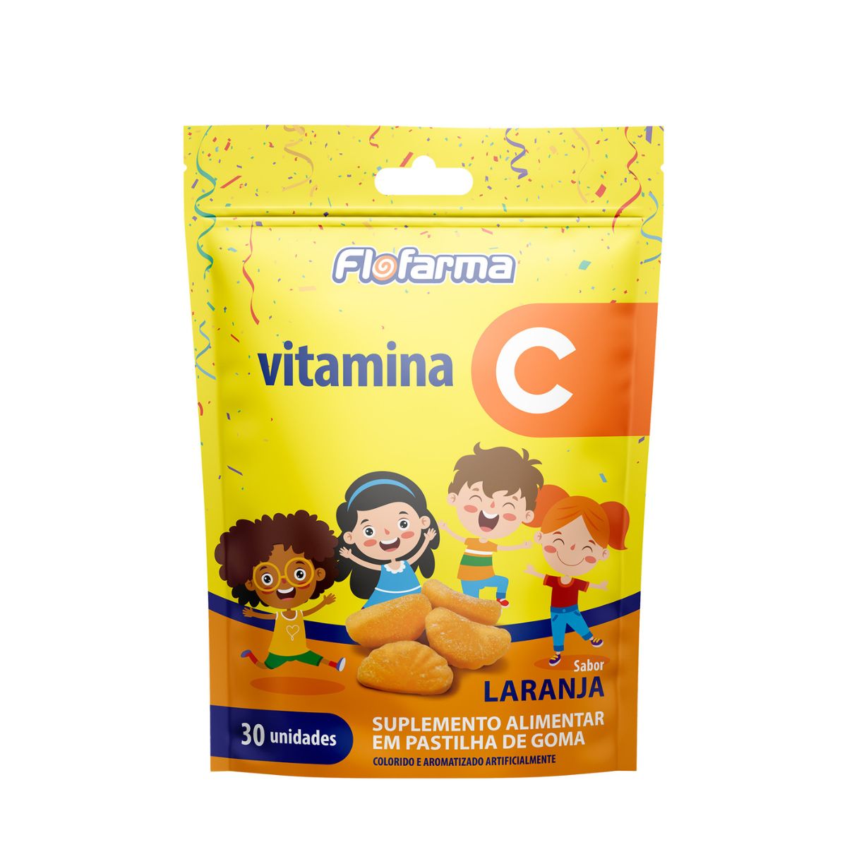 Suplemento Pastilha De Goma Vitamina C Kids Laranja 45g