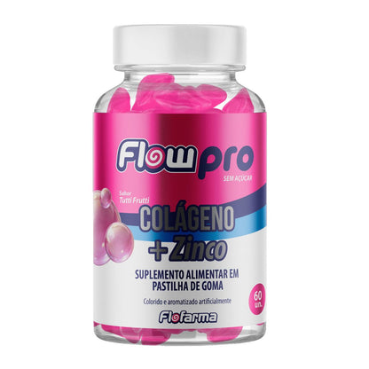 Suplemento Alimentar Flofarma Colageno e Zinco 60und