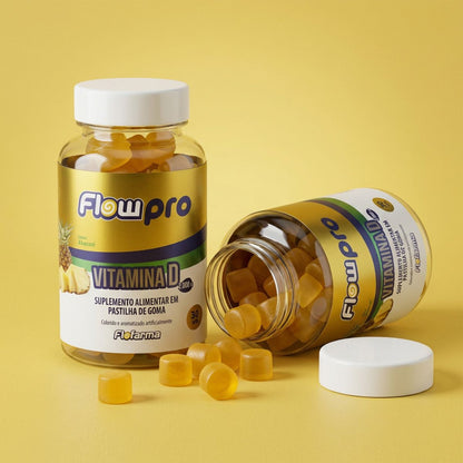 Suplemento Alimentar Pectina Vitamina D 2000ui Flowpro 30Und