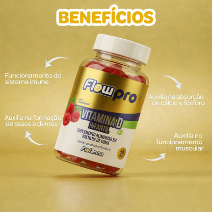 Suplemento Alimentar Pectina Vitamina D Kids Flofarma 30 Und