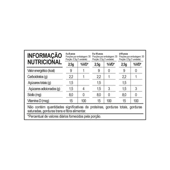 Suplemento Alimentar Pectina Vitamina D Kids Flofarma 30 Und