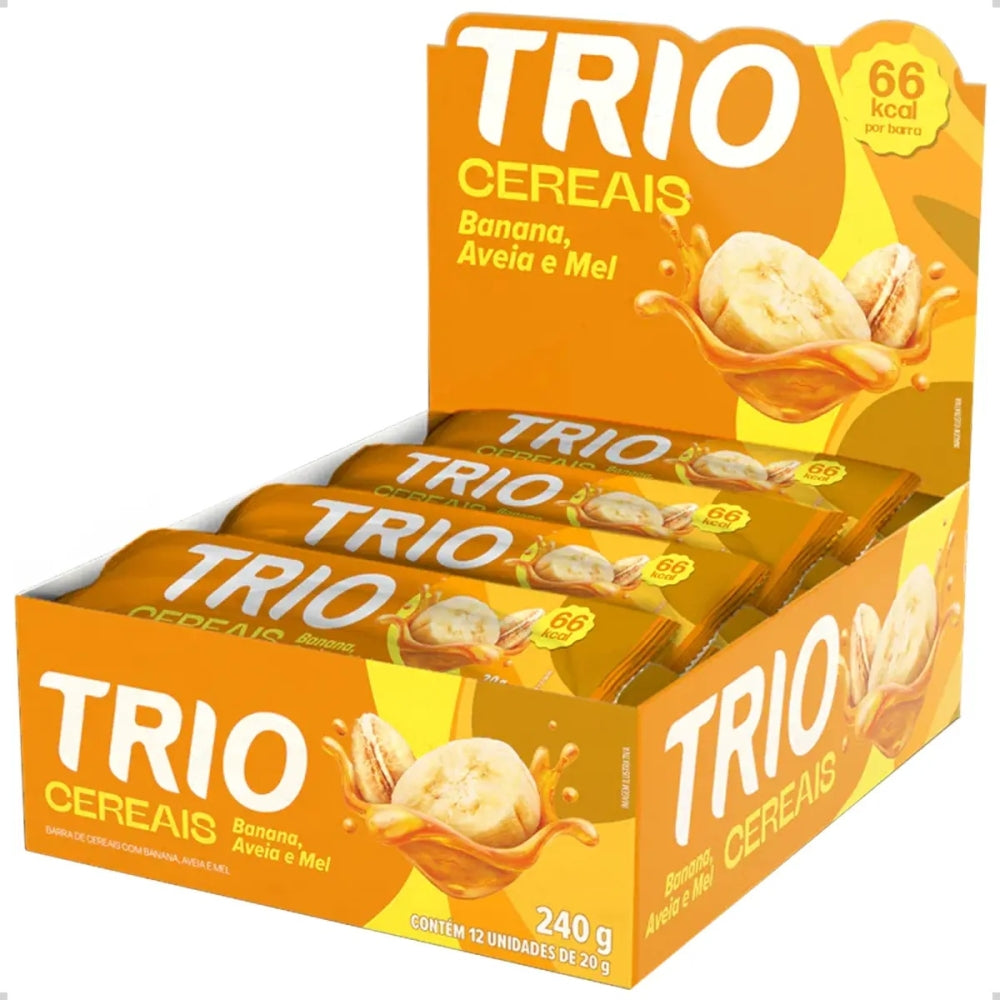 Barrinha De Cereais Sabor Banana Aveia E Mel Caixa Com 12un
