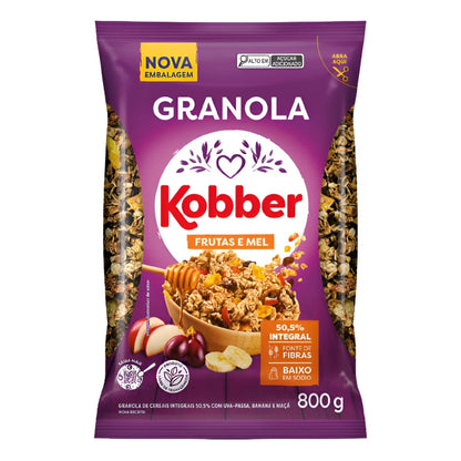 Granola De Cereais Frutas E Mel 800gr Kobber