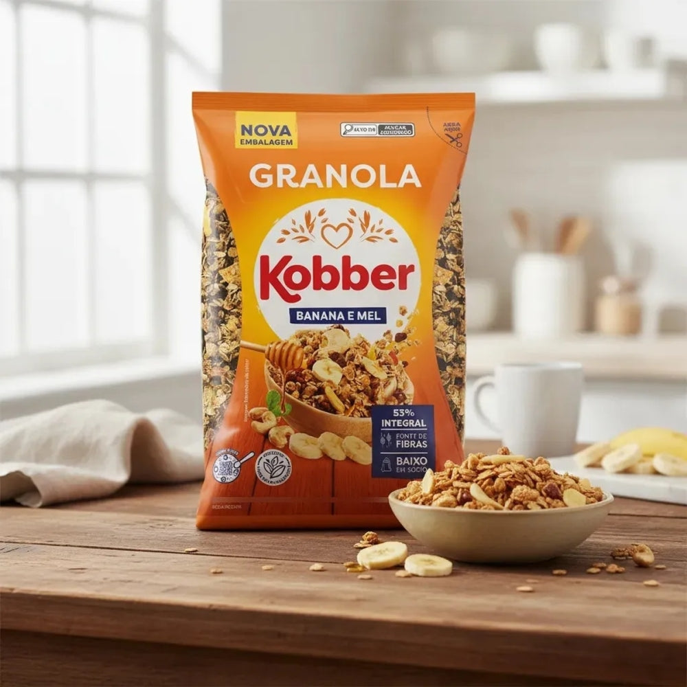 Granola Kobber Banana e Mel 800g