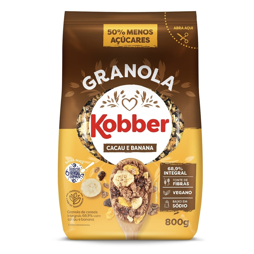 Granola Cacau e Banana Nutrir 800g Kobber