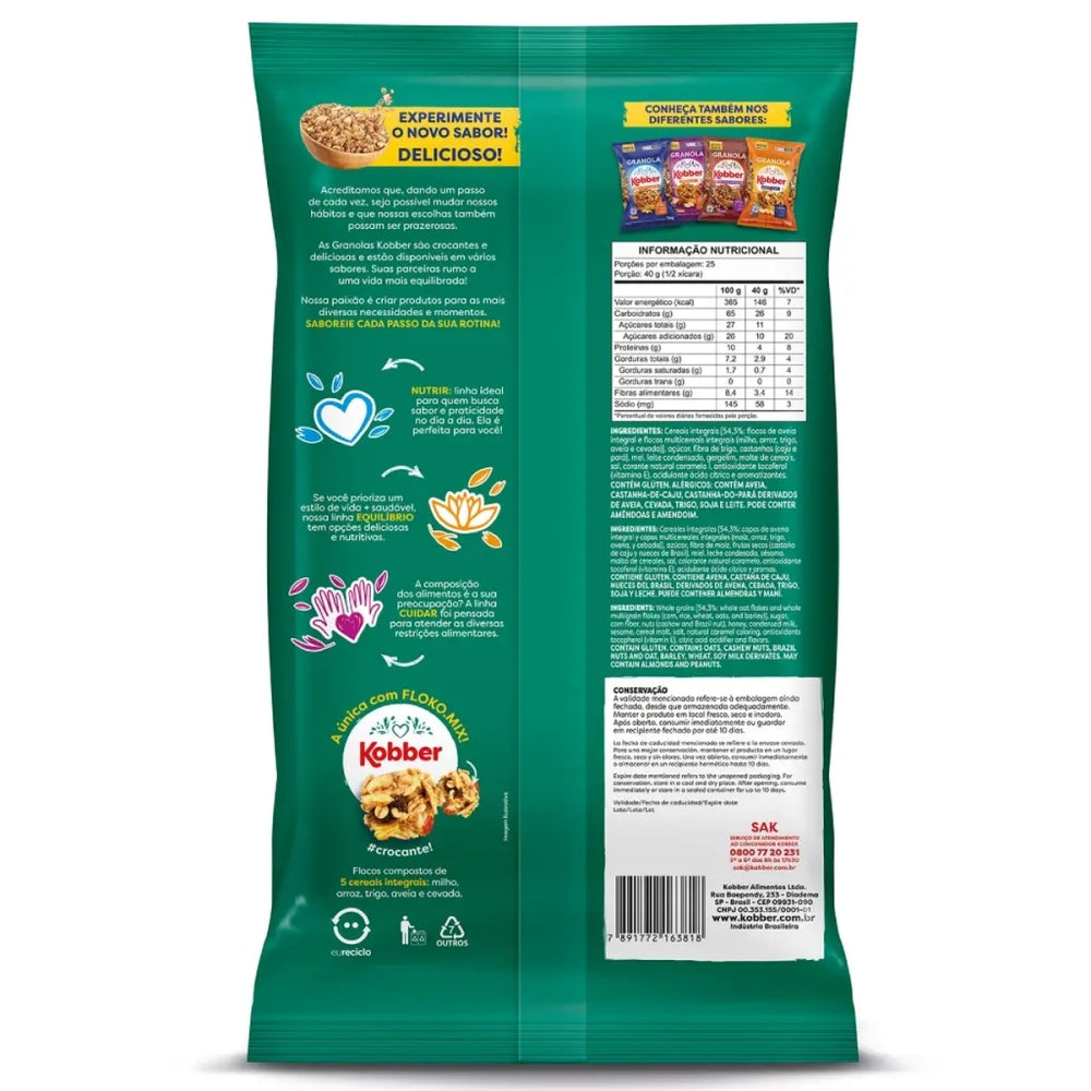 Granola Castanhas e Mel 800g Kobber