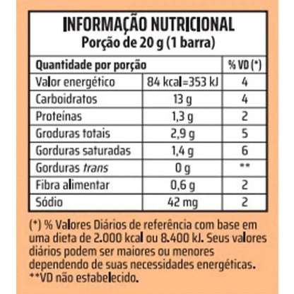 Barrinha De Cereais Sabor Banana Aveia E Mel Caixa Com 12un