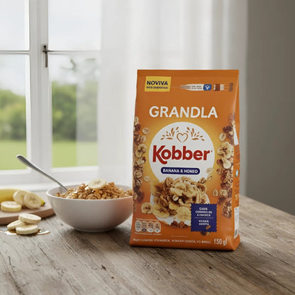 Granola Kobber Banana e Mel 250g Pacote