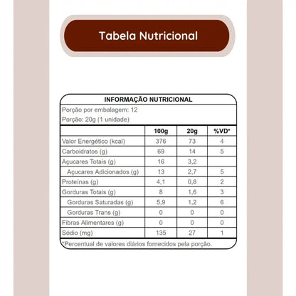 Barra de Cereal Trio Coco e Chocolate 20g Caixa 12 Un