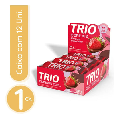 Barra de Cereal Trio Morango e Chocolate 20g Cx 12