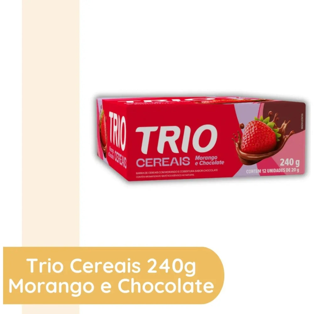 Barra de Cereal Trio Morango e Chocolate 20g Cx 12