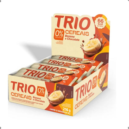 Barra Trio Zero Banana e Chocolate 18g Caixa 12