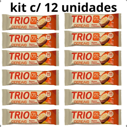 Barra Trio Zero Banana e Chocolate 18g Caixa 12