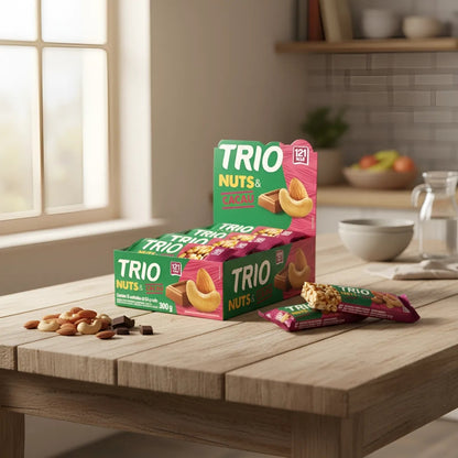 Barra De Cereal Trio Nuts E Cacau 25g - Caixa C/12 Uni.