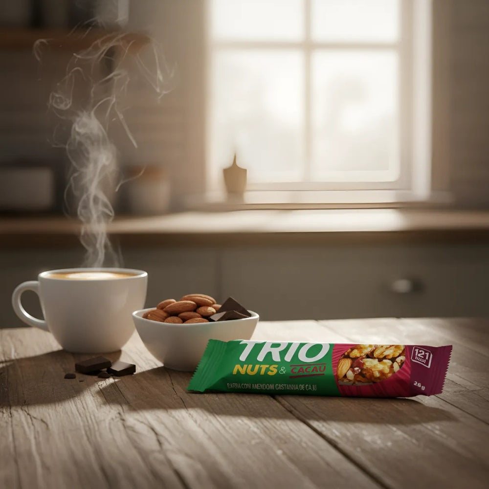 Barra De Cereal Trio Nuts E Cacau 25g - Caixa C/12 Uni.