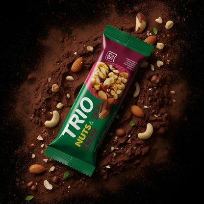Barra De Cereal Trio Nuts E Cacau 25g - Caixa C/12 Uni.