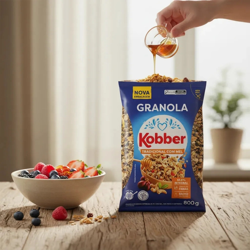 Granola Tradicional com Mel 800g Kobber