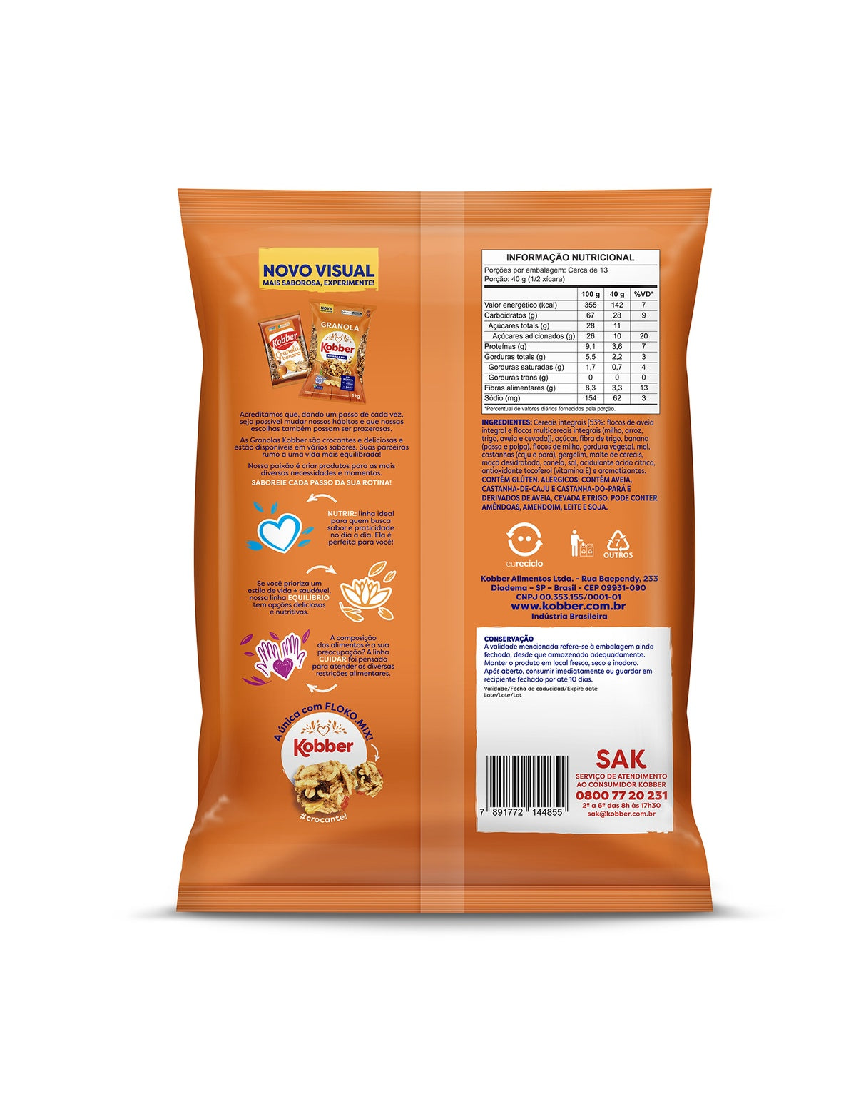 Granola Banana e Mel 500g