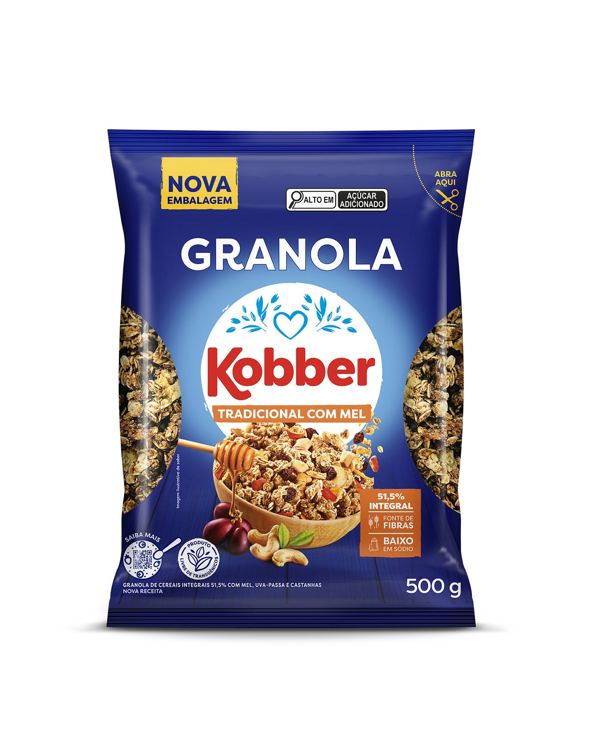 Granola Tradicional com Mel Kobber 500g