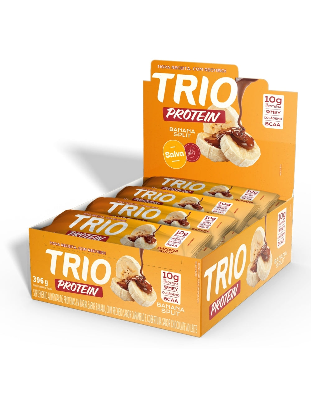 Barra Proteina Trio Banana Split 33g Caixa 12 Un