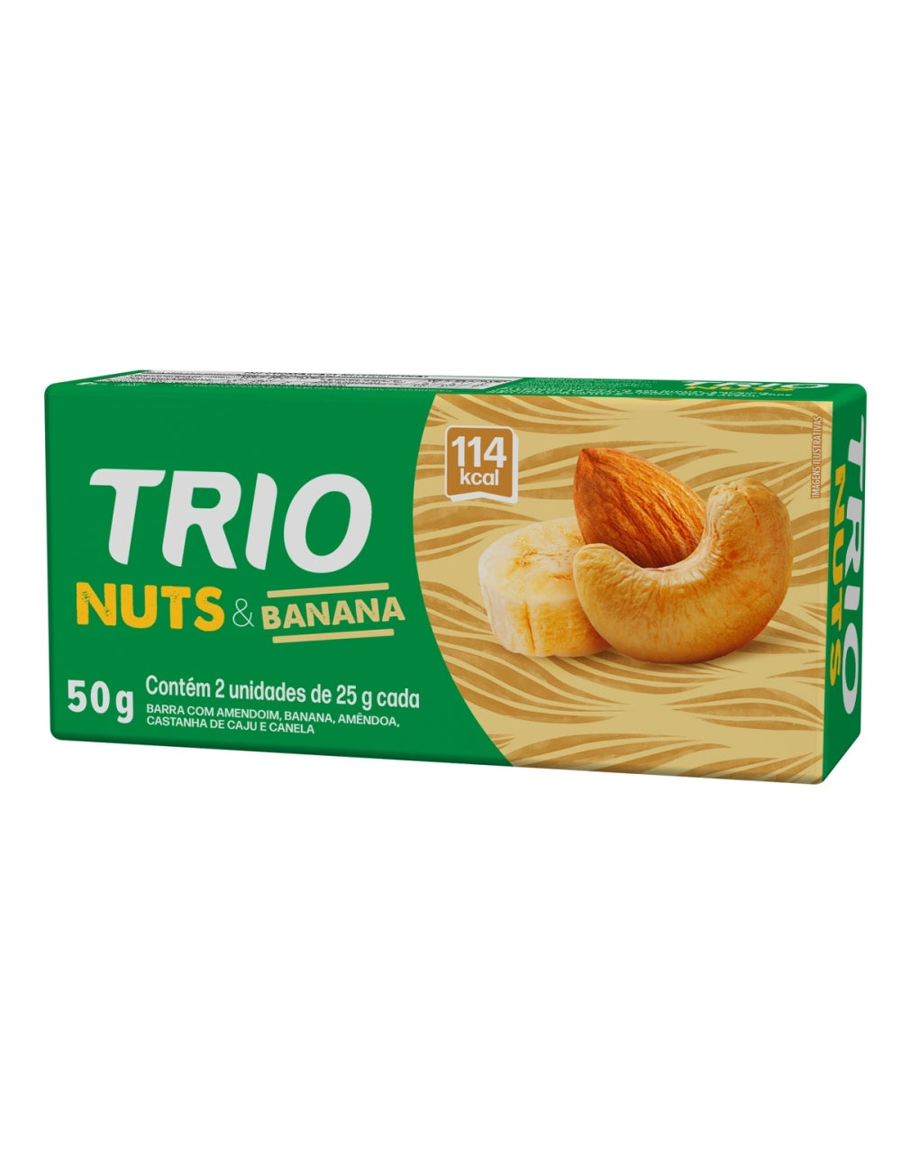Barra Trio Nuts e Banana 25g Pack com 2 Unidades