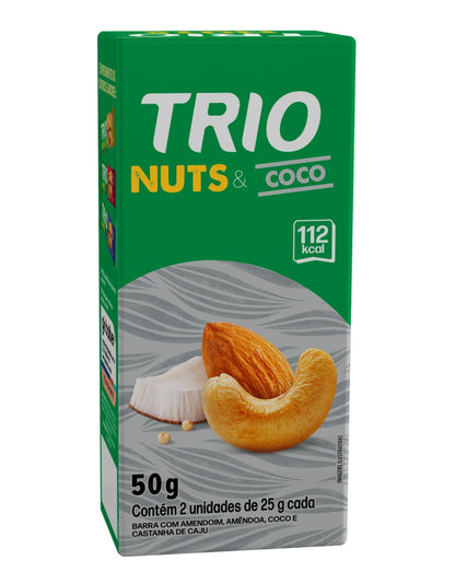 Barra Trio Nuts e Coco 25g Pack com 2 Unidades