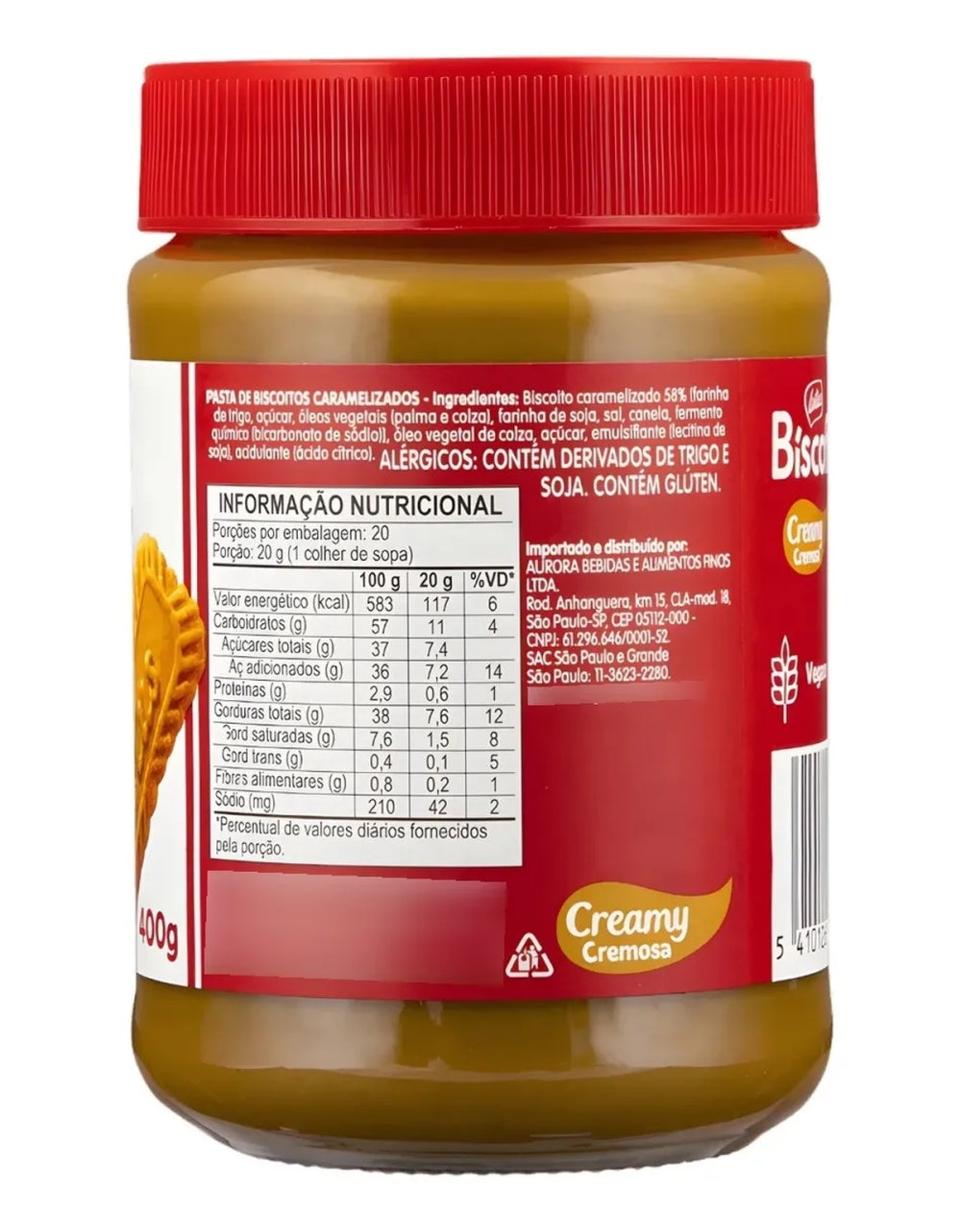 Pasta de Biscoito Lotus Biscoff Spread 400g
