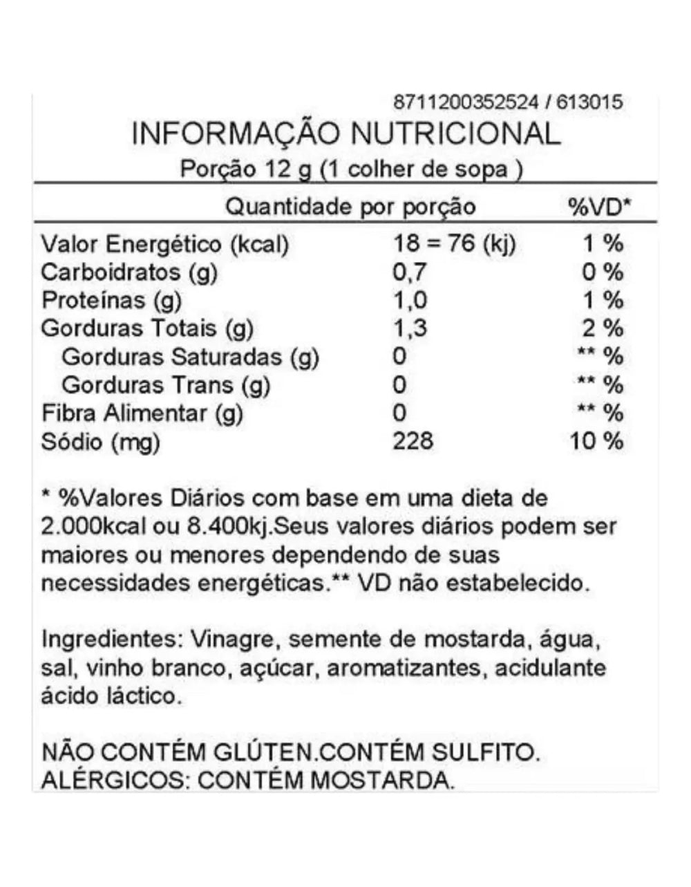 Mostarda Maille a Moda Antiga 845g