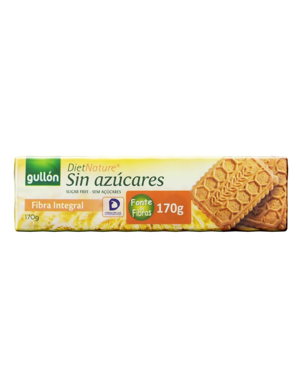 Biscoito Gullon Sem Acucar Fibra Integral 170g