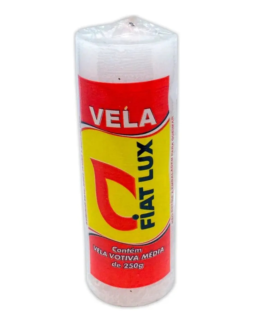 Vela Votiva Branca Lisa Fiat Lux 250g Media