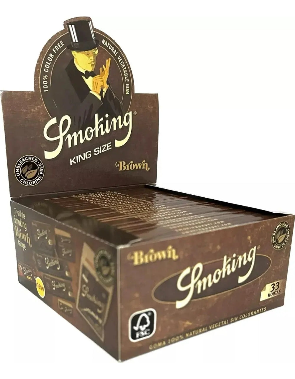 Seda Smoking Brown Marrom KING SIZE GRANDE 50 Unidades