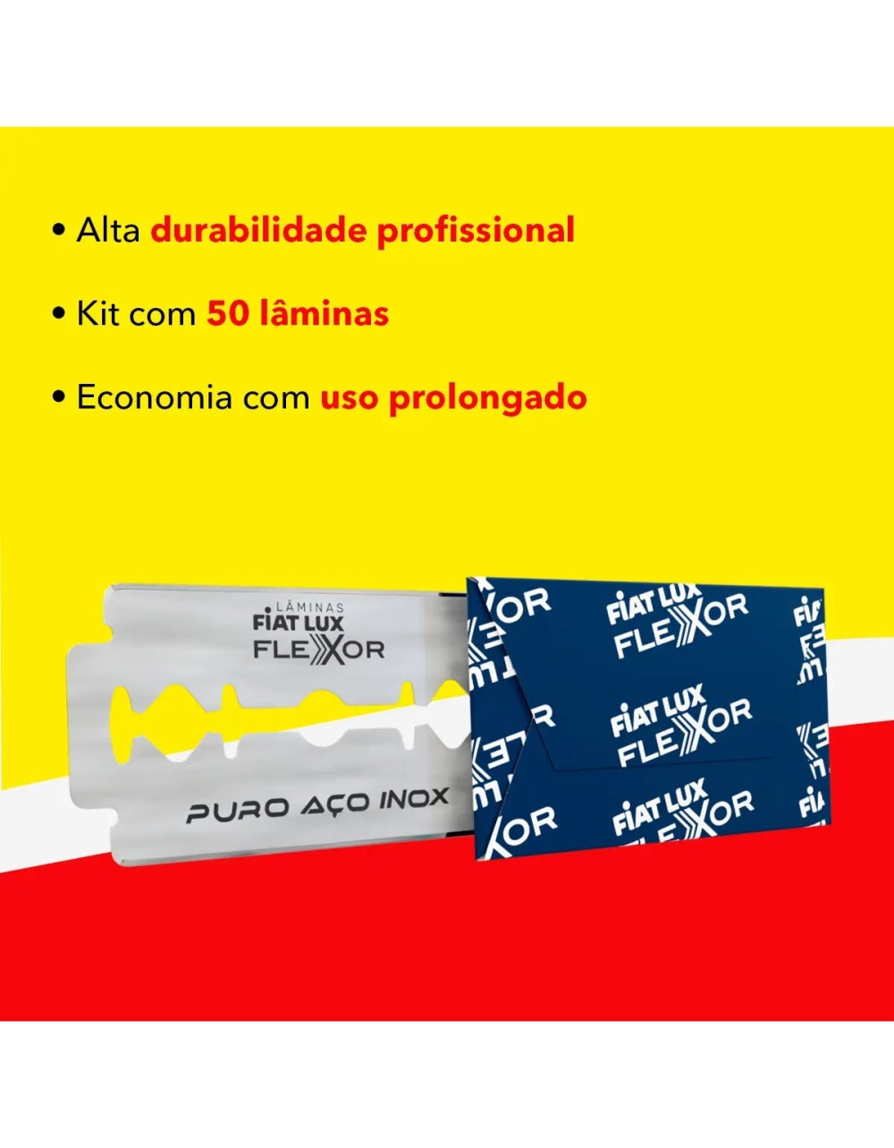 Lamina De Barbear Navalha Kit C/ 50 Laminas Fiat Lux Flexor