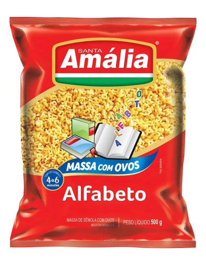 Macarrao Santa Amalia 500g Com Ovos Alfabeto