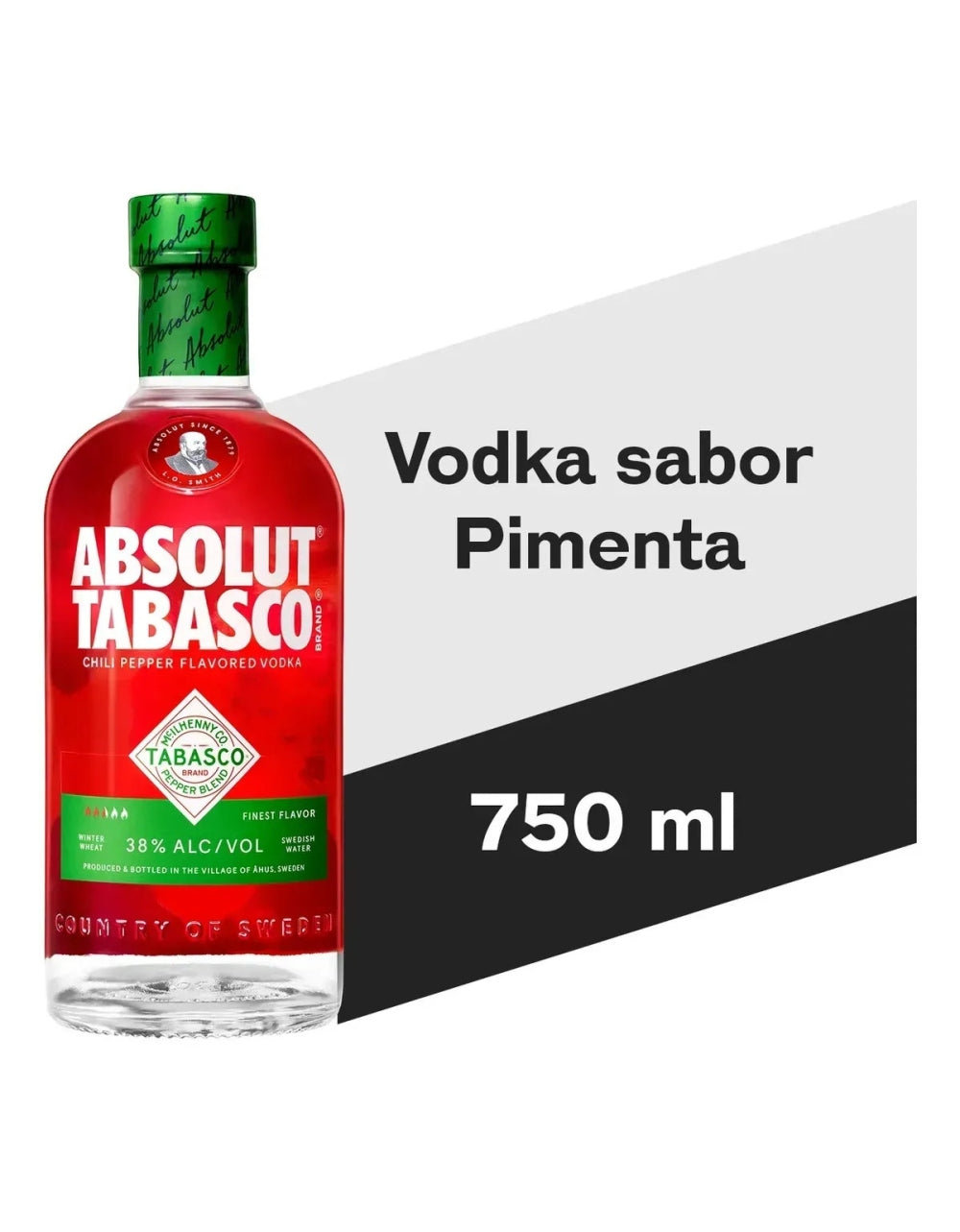 Vodka Absolut Tabasco Pimenta 750ml