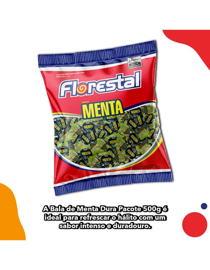Caramelo Florestal bala dura menta sem gluten 500 g