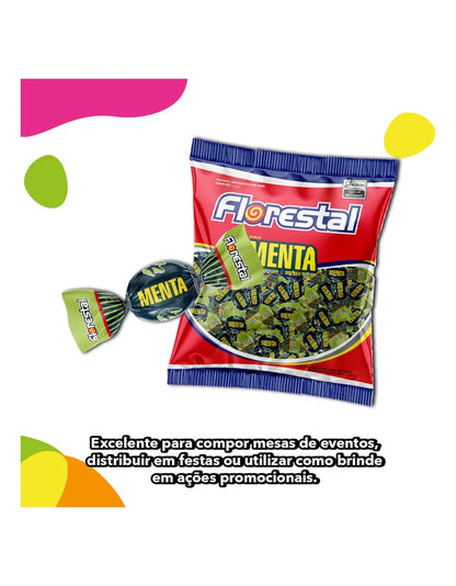 Caramelo Florestal bala dura menta sem gluten 500 g