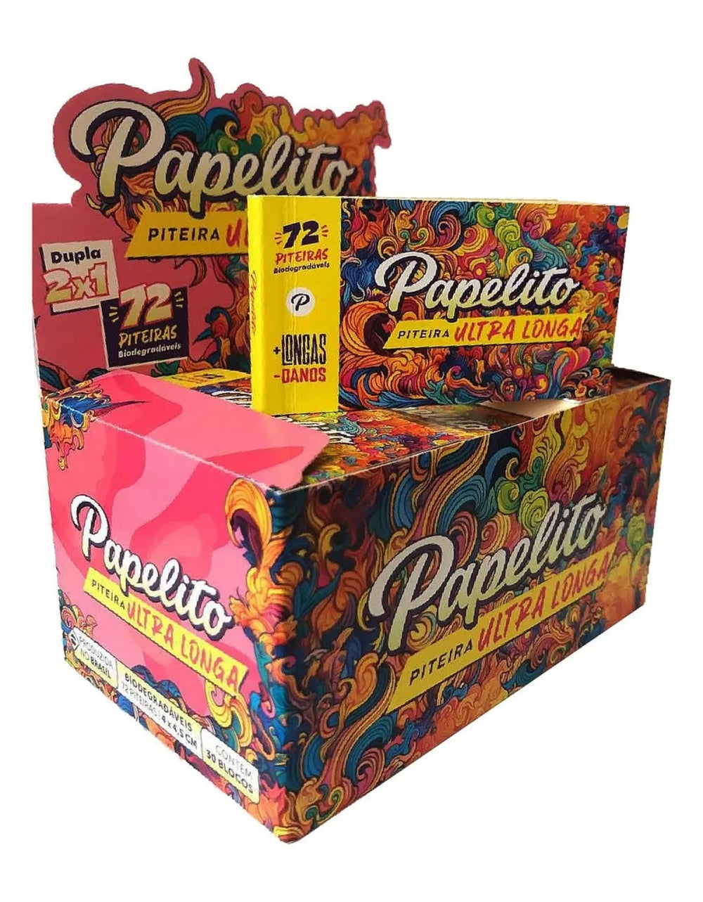 Caixa De Piteira Papelito Biodegradavel Ultra Longa