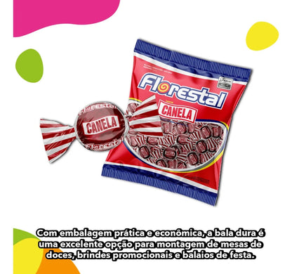 Bala Dura Florestal Canela Bolinha 500g