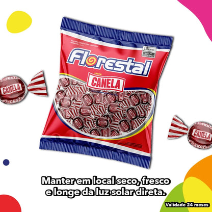Bala Dura Florestal Canela Bolinha 500g
