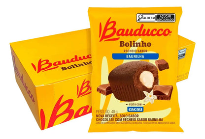 Bolinho Bauducco Chocolate Recheio Baunilha 16x40g
