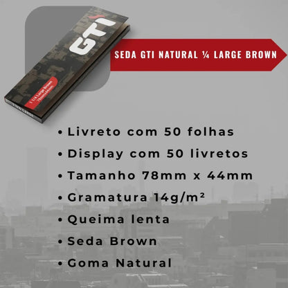Seda GTI Natural Brown 1 1/4 Marrom 50 Folhas