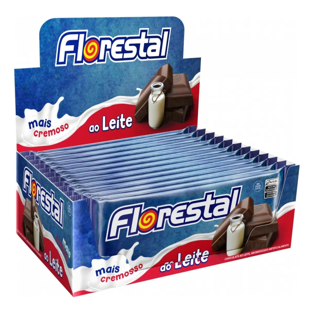 Barra Chocolate ao Leite Florestal Display 12x80g